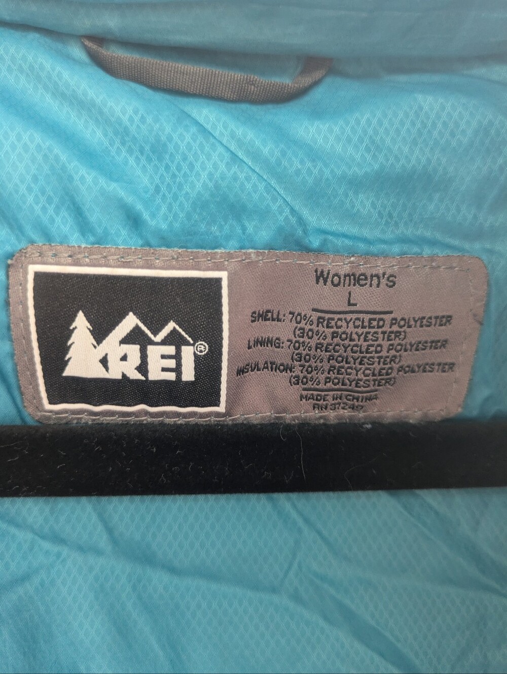REI Teal Blue Puffer Zip Sleeve Polyester Fill Jacket - Picture 8 of 10